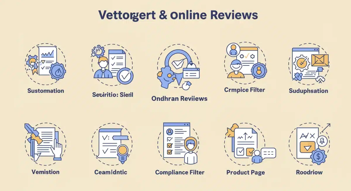 Infographic showing authentic online review verification process