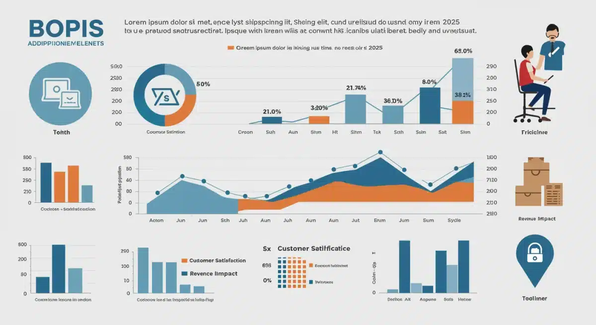 Infographic showing BOPIS growth and impact statistics for 2025
