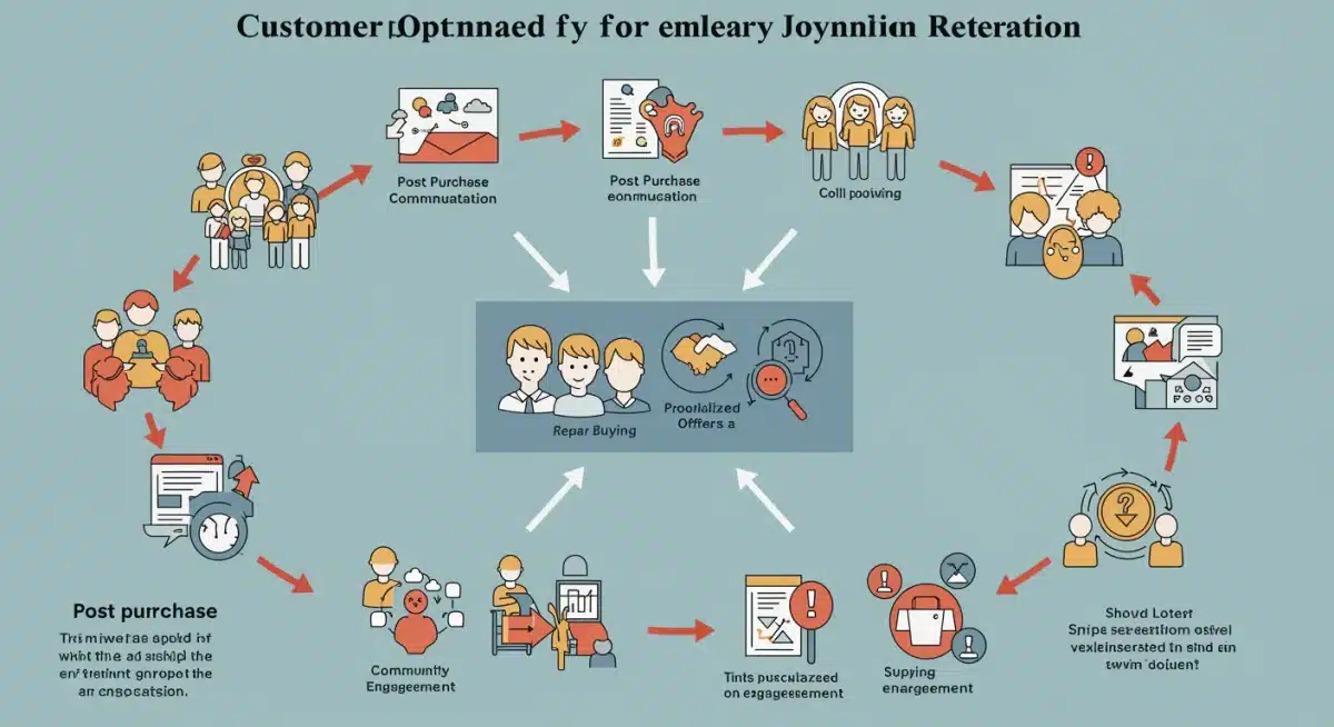 Infographic depicting customer journey optimization for DTC brand retention