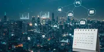 Futuristic e-commerce tax nexus strategy with 90-day countdown