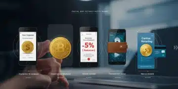 Futuristic digital payment interface showing reduced transaction fees