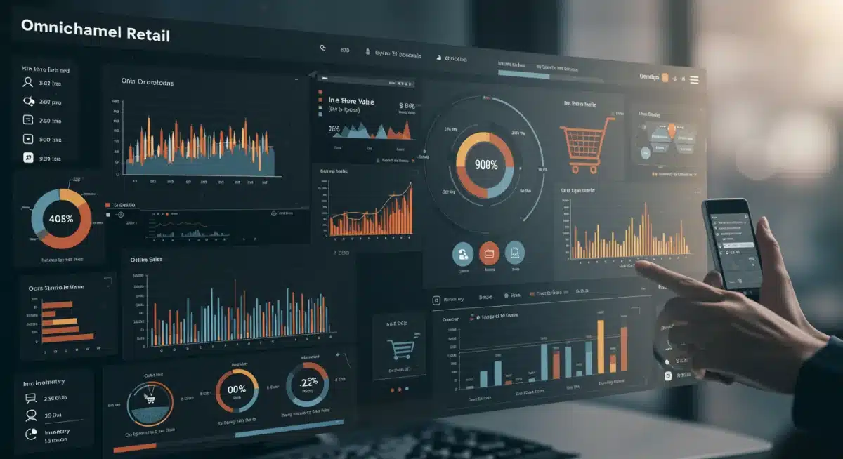 Omnichannel retail analytics dashboard showing integrated data