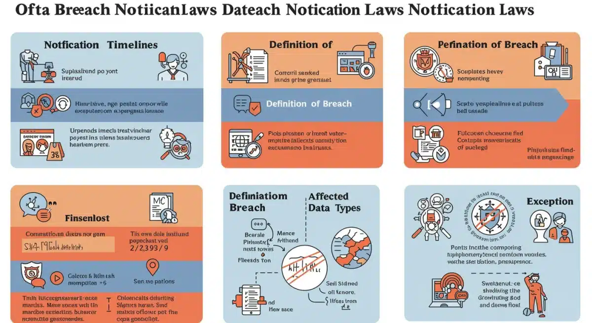 Infographic comparing key elements of state data breach notification laws